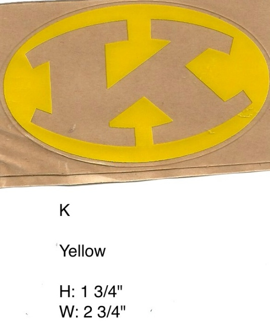 Yellow Oval clear K
